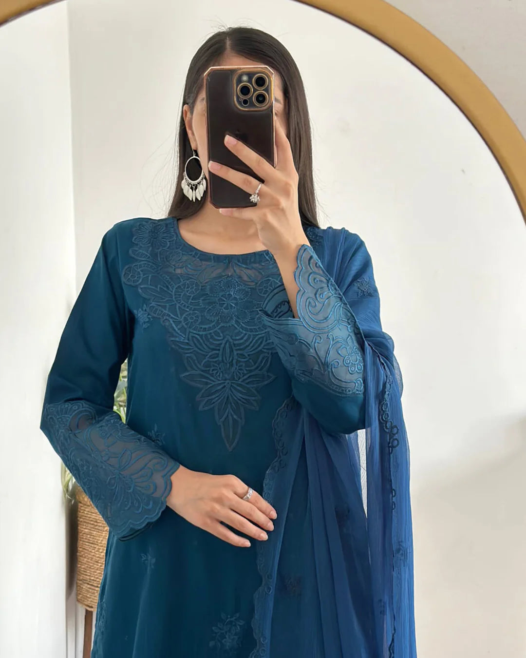 Mystic Glaze - 3 Piece Embroidered winter Suit