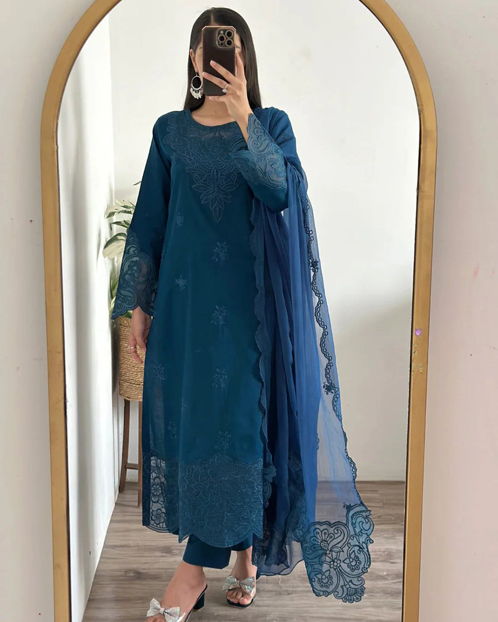 Mystic Glaze - 3 Piece Embroidered winter Suit