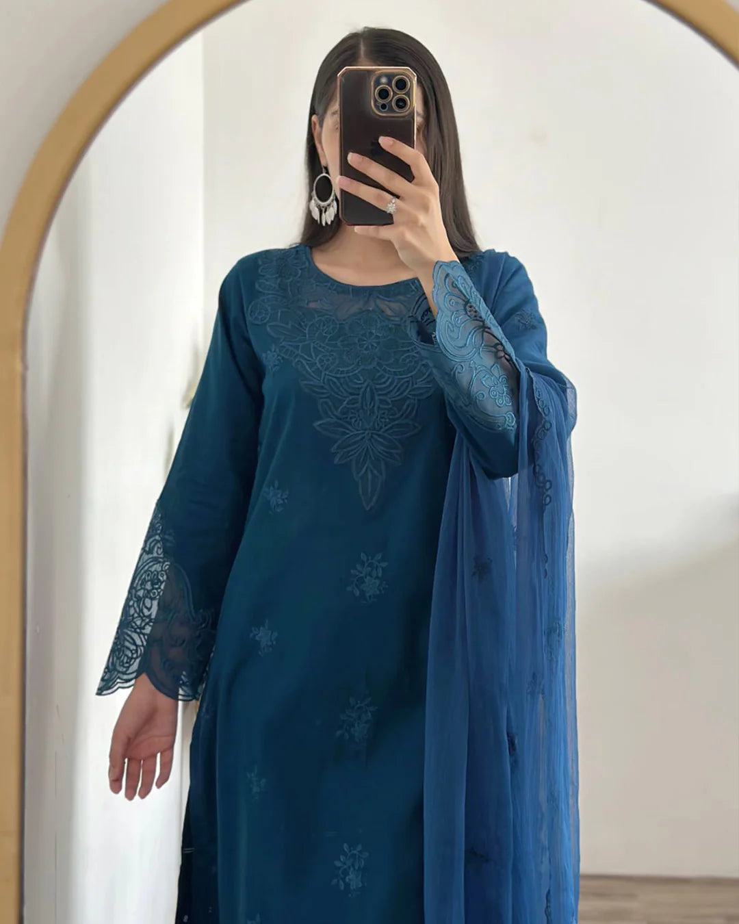 Mystic Glaze - 3 Piece Embroidered winter Suit